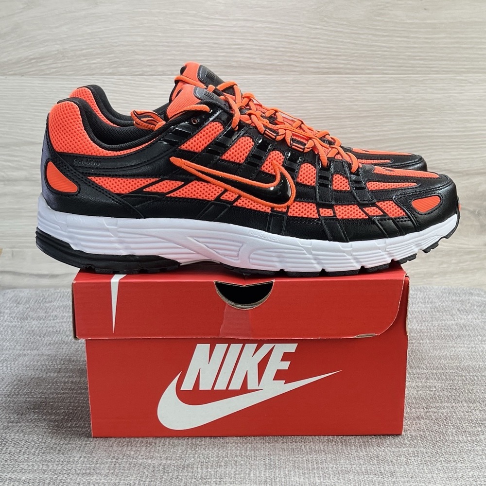 Nike P-6000 Orange Black Hyper Crimson White New Mens Size 11.5 CD6404 801